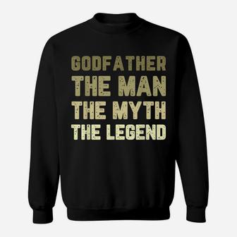 Godfather The Man The Myth The Legend Retro Gift Christmas Sweatshirt | Crazezy DE