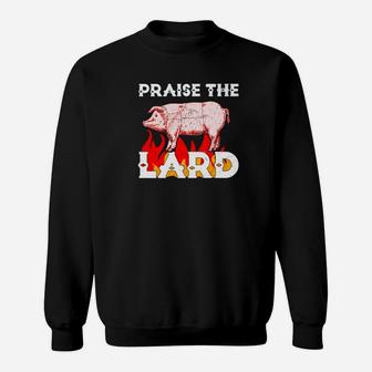 Godly Praise The Lard Bbq Holy Pig Premium Sweatshirt - Thegiftio UK