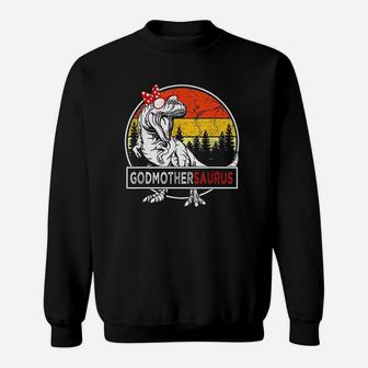 Godmothersaurus Dinosaur Funny Godmother Saurus Family Sweatshirt | Crazezy DE