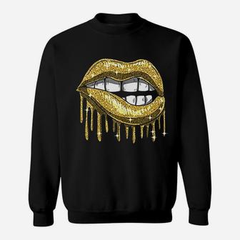 Golden Lip Sweatshirt | Crazezy UK