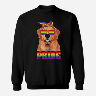 Golden Retriever Dog Pride Gay Pride Lgbt Sweatshirt - Monsterry