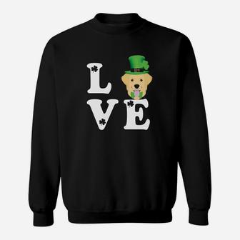 Golden Retriever Funny St Patricks Day Irish Sweatshirt - Thegiftio UK