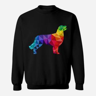 Golden Retriever Gay Pride Lgbt Lgbtq Rainbow Flag Dog Sweatshirt - Monsterry