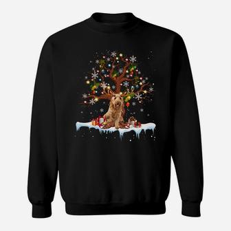 Goldendoodle Reindeer Costume Christmas Ornaments Sweatshirt Sweatshirt | Crazezy AU