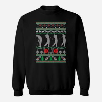 Golf Ugly Christmas Golfer Happy Holidays Xmas Gift Sweatshirt | Crazezy