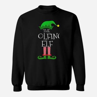 Golfing Elf Matching Family Group Christmas Party Pajama Sweatshirt | Crazezy