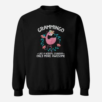 Grammingo Funny Grandma Floral Flamingo Sweatshirt - Thegiftio UK