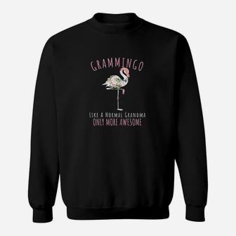 Grammingo Like An Grandma Only Awesome Floral Flamingo Sweatshirt - Thegiftio UK