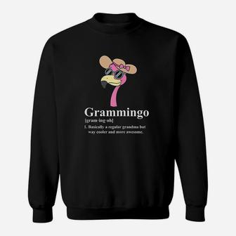 Grammingo Regular Grandma But Way Cooler Awesome Flamingo Sweatshirt | Crazezy CA