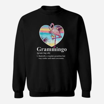Grammingo Regular Grandma But Way Cooler Awesome Flamingo Sweatshirt | Crazezy
