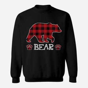 Grammy Bear Christmas Pajama Red Plaid Buffalo Family Gift Sweatshirt Sweatshirt | Crazezy DE