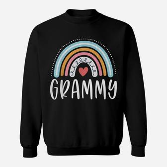 Grammy Gifts For Grandma Family Rainbow Graphic Sweatshirt | Crazezy