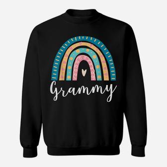 Grammy Rainbow Gifts For Grandma Family Matching Birthday Sweatshirt | Crazezy