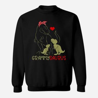 Grammysaurus T Shirt T Rex Grammy Saurus Dinosaur Women Mom Sweatshirt | Crazezy