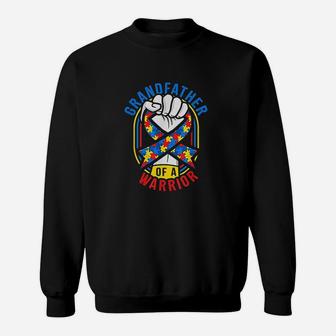 Grandfather Of A Warrior Awareness Matching Sweatshirt | Crazezy UK