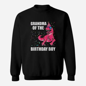 Grandma Dinosaur Of The Birthday Boy Sweatshirt | Crazezy