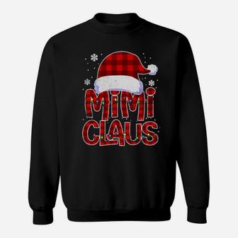 Grandma Mimi Claus Plaid Xmas Pajama Matching Sweatshirt - Monsterry