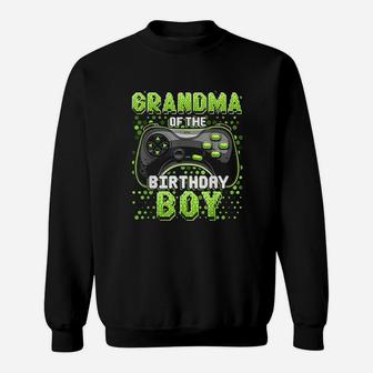Grandma Of The Birthday Boy Matching Video Game Birthday Sweatshirt | Crazezy UK