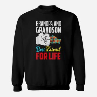 Grandpa And Grandson Best Friend For Life Autism Grandpa Sweatshirt | Crazezy
