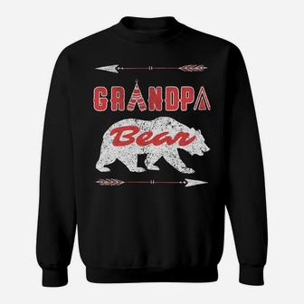 Grandpa Bear Vintage Tee Father's Day Grumpa Gift Granddad Sweatshirt Sweatshirt | Crazezy AU