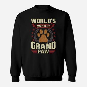 Grandpa Dog Lover Grandpaw Worlds Greatest Grand Paw Sweatshirt | Crazezy UK