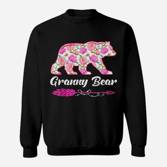 Granny Bear Flower Outfit Cute Matching Family Mothers Day Sweatshirt | Crazezy AU