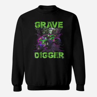 Grave Green Digger Monster Truck Sweatshirt - Thegiftio UK