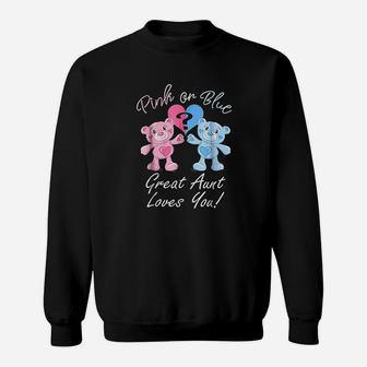 Great Aunt Loves You Gender Reveal Sweatshirt | Crazezy UK