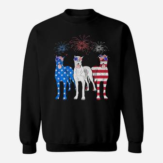 Great Dane American Flag Usa 4Th Of July Gift For Dog Lover Sweatshirt - Monsterry UK