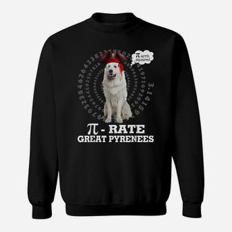 Great Pyrenees Dog Pirate Costume Pi Day Gift Sweatshirt | Crazezy DE