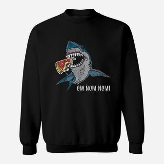 Great White Shark Eating Pizza Sweatshirt | Crazezy AU