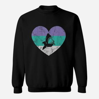 Great White Shark Gift For Women And Girls Retro Cute Sweatshirt | Crazezy UK