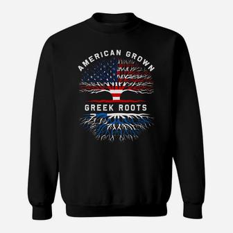 Greek Roots American Grown Tree Family Heritage Sweatshirt | Crazezy