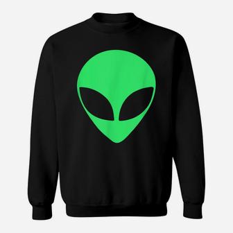 Green Alien Head 90'S Style - Funny Sweatshirt | Crazezy CA