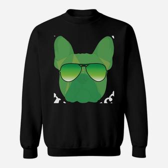 Green French Bulldog Dog Kiss Me I'm Irish St Patrick Shirt Sweatshirt | Crazezy AU