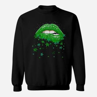 Green Lips Sweatshirt | Crazezy DE