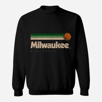 Green Milwaukee Basketball B-Ball Wisconsin Retro Milwaukee Sweatshirt | Crazezy DE