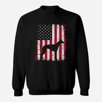 Greyhound American Usa Flag Sweatshirt | Crazezy