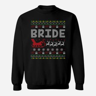 Groom Bride Christmas Xmas Ugly Matching Couple Gift Idea Sweatshirt Sweatshirt | Crazezy DE