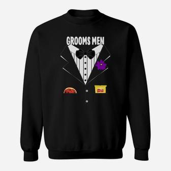 Groomsmen Tuxedo Wedding Bachelor Party Group Funny Gift Sweatshirt | Crazezy