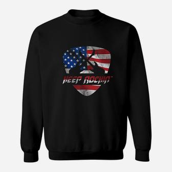 Guitarist Crossed Guitars On A Pick Keep Rocking Sweatshirt - Thegiftio