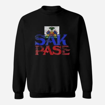 Haitian Sak Pase Pride Flag I Love Haiti Roots Sweatshirt | Crazezy CA