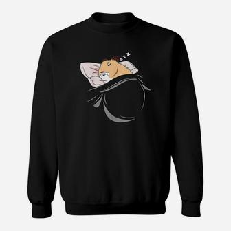 Hamster Sleeping Hammy Pajamas Nap Pjs Outfit Gift Hamster Sweatshirt - Thegiftio UK