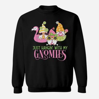 Hangin' With My Gnomies Gnomes Summer Vacation Cute Gnome Sweatshirt | Crazezy