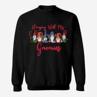 Hanging With My Gnomies Funny Cute Gnome Christmas Gifts Sweatshirt | Crazezy UK