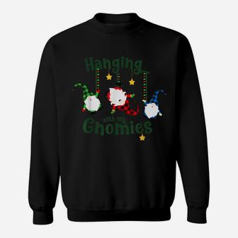 Hanging With My Gnomies Nordic Santa Gnome Christmas Pajama Sweatshirt | Crazezy