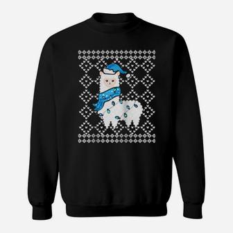Hanukkah Cute Llama Sweatshirt - Monsterry