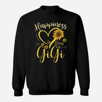 Happiness Is Being A Gigi Sunflower Mother's Day Grandma Sweatshirt | Crazezy CA