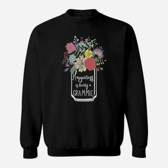 Happiness Is Being A Grammie Flower Sweatshirt | Crazezy CA