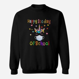 Happy 100 Days Of School Elementary Teacher Student Unicorn Sweatshirt | Crazezy CA